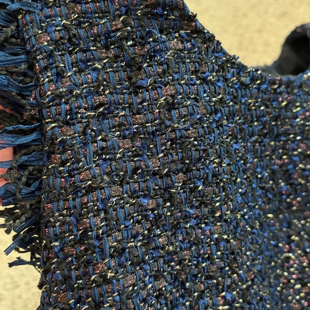 J. Crew Sparkle Sheath Navy Tweed Dress, 00